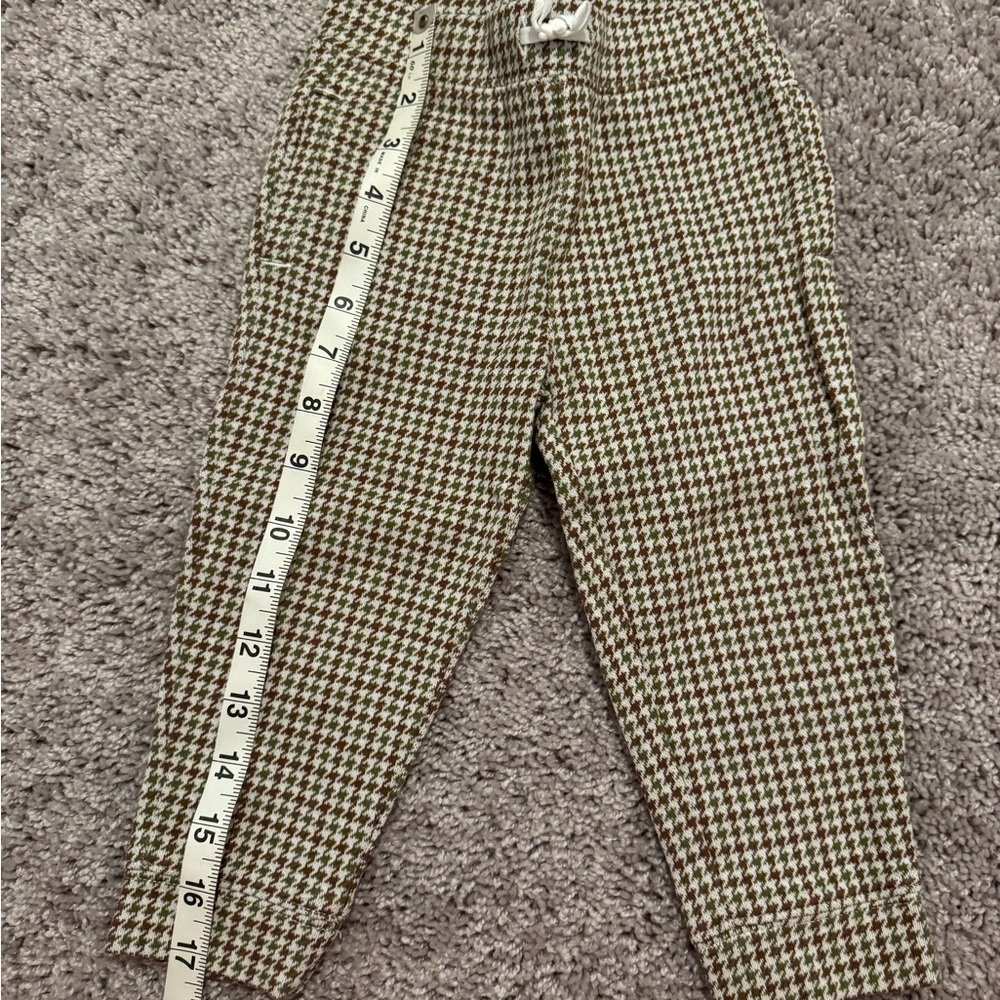 Janie and Jack Houndstooth Joggers - Brown and White